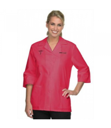 Meta four-button traditional smock - Red - L