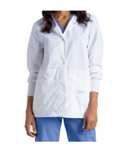 Landau lab jacket with iPad pocket - White - L