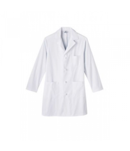 Meta Mens 38 inch knot button professional lab coat - White - 34