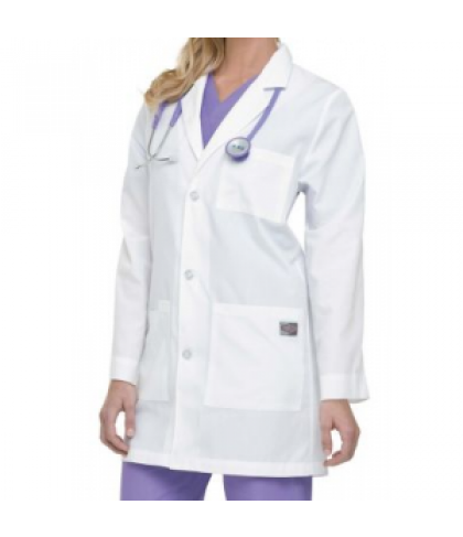 ScrubZone unisex mid length lab coat - White - 4X