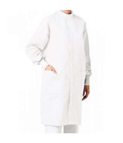 Landau uniforms unisex full length barrier lab coat - White - M