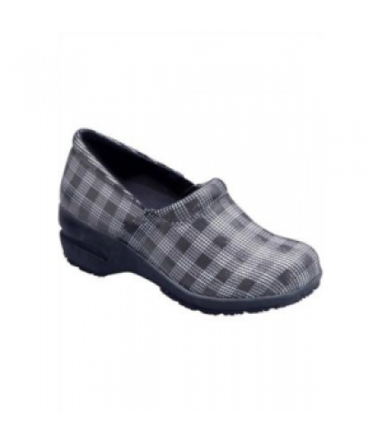 Cherokee Patricia women's nursing clog - Black-White Plaid - 11