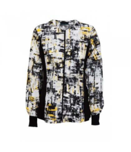 Cherokee Flexibles In the Abstract print scrub jacket - In the Abstract - XS