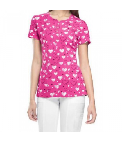 HeartSoul Love You Forever print scrub top - Love You Forever - XL