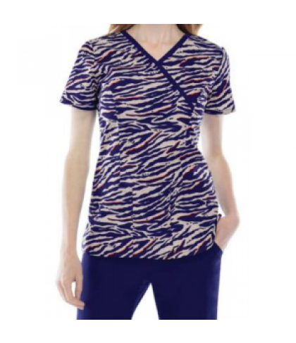 Cherokee Runway Just a Wild Ago Khaki print scrub top - Just a Wild Ago Khaki - M