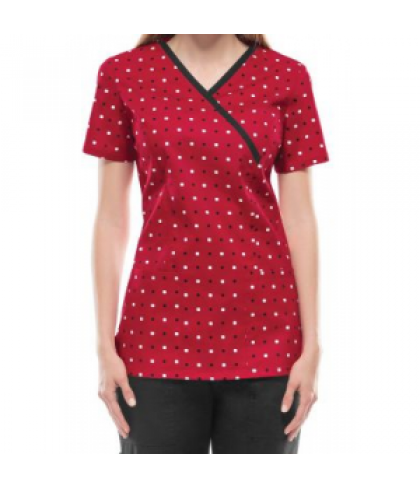 Cherokee Runway Simple Squares print scrub top - Simple Squares - XS