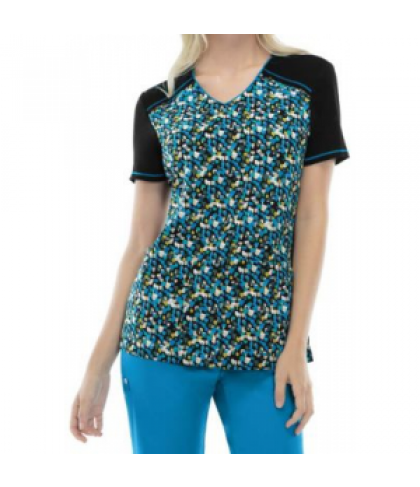 Cherokee Runway Youre Spot On print scrub top - Youre Spot On - XS