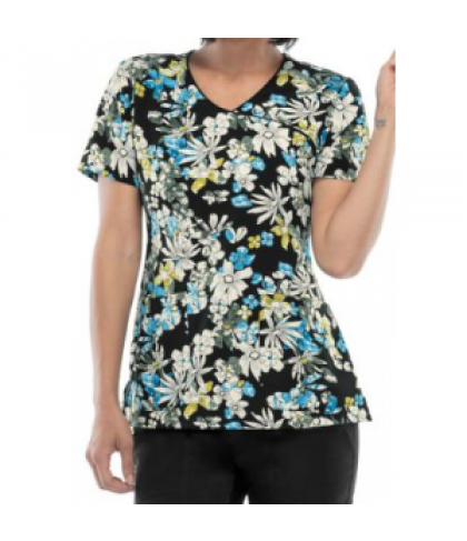 Cherokee Runway Fantastically Floral print scrub top - Fantastically Floral - XS