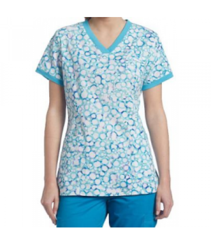 White Cross Water Spot print scrub top - Water Spot - XS