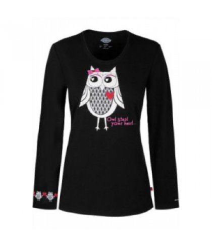 Dickies EDS Signature Owl Steal Your Heart print knit tee - Owl Steal Your Heart - XL