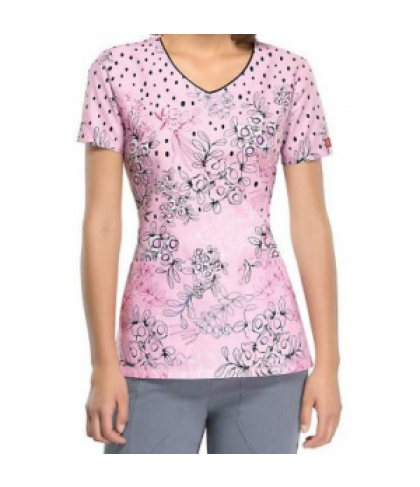 Dickies Walk Into The Bloom print scrub top - Walk Into The Bloom - XS