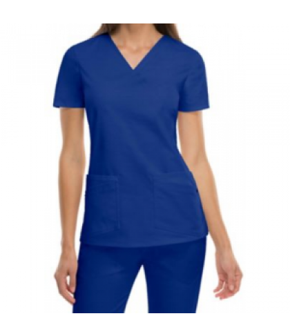 Dickies Evolution NXT junior fit mock wrap scrub top - Royal - XS