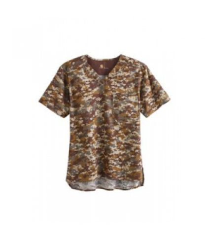 Carhartt Camo utility mens print scrub top - Digi Camo Khaki - L