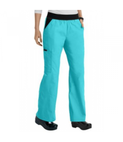 Cherokee Flexibles elastic waist scrub pants - Island Breeze - PS