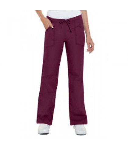 Cherokee Flexibles drawstring scrub pants - Wine - XL