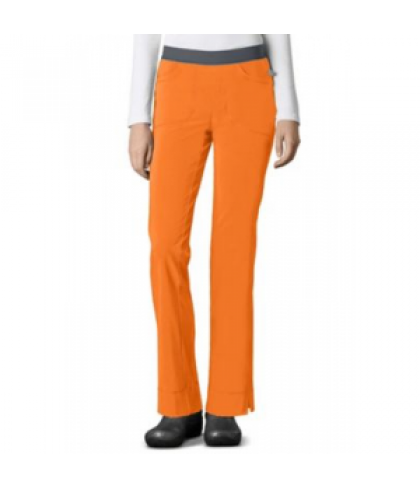 Infinity by Cherokee low rise slim pull on scrub pants with Certainty - Orangeade - XL