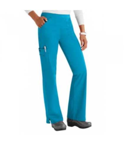 Bio Bring It On cargo scrub pant - Turquoise/black - XL