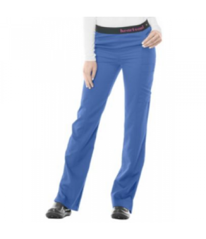 HeartSoul logo elastic waistband scrub pants with Certainty - Ceil - L