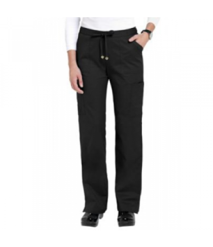 HeartSoul Charmed 6-pocket cargo scrub pant - Black - 2X