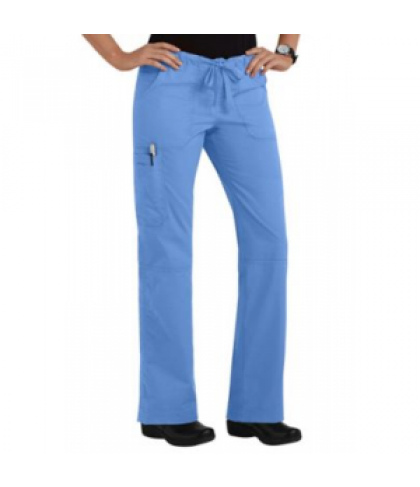 Landau for Women prewashed drawstring scrub pant - Ceil Blue - M