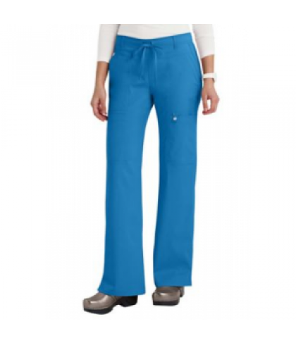 Cherokee Luxe modern fit low rise cargo scrub pants - Jasper Bleu - XS