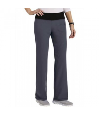 Jockey womens yoga scrub pant - Pewter/black - PXS