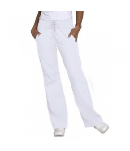 Cherokee Workwear smocked waist scrub pant - White - 3X