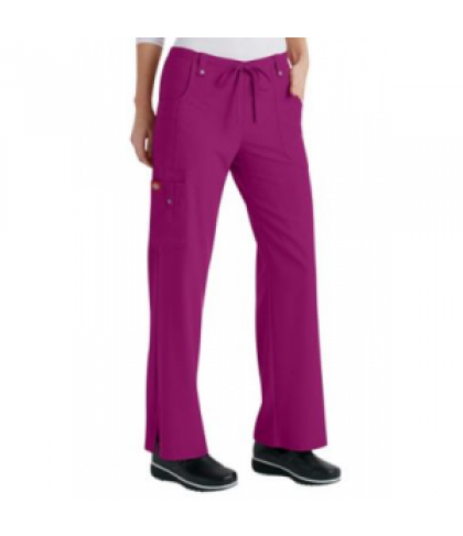 Dickies Xtreme Stretch drawstring scrub pant - Very Berry - L