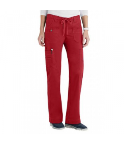 Dickies Gen Flex low rise slim drawstring scrub pant - Crimson - PXL