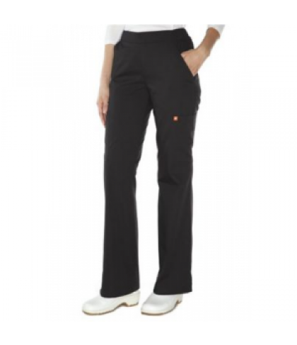 Orange Standard Catalina flat front cargo scrub pant - Black - L