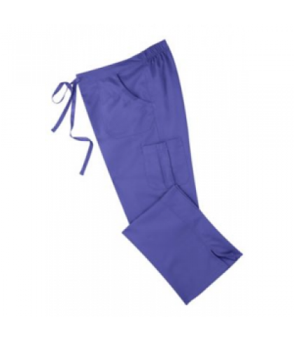 Ultra Soft Scrubs elastic back cargo scrub pant - True Royal Blue - 2X