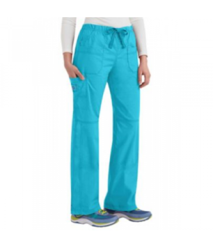 WonderFlex Faith multi-pocket cargo scrub pant - Aqua - XXS