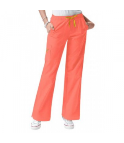 WonderWink Four-Stretch cargo scrub pant - Coral Reef - XS