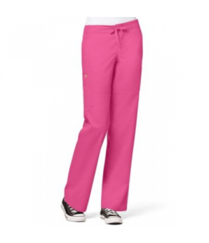 WonderWink Utility Girl cargo pocket scrub pant - Hot pink - L
