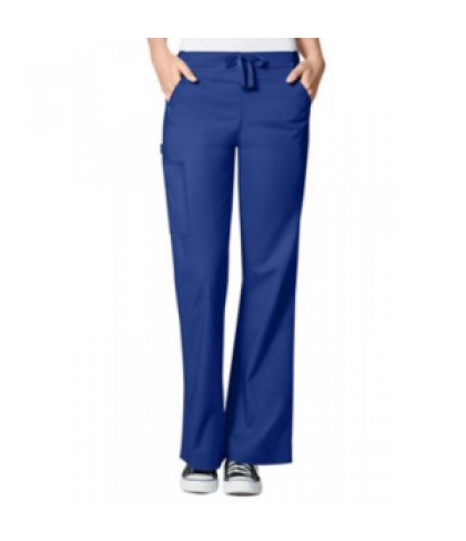 WonderFlex Grace flare leg cargo scrub pant - Galaxy blue - XXS