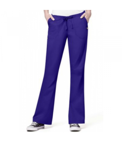 WonderWink Utility Girl flare leg drawstring scrub pant - Grape - XL