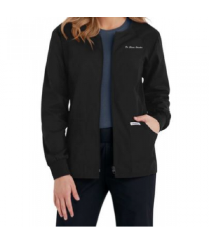 Cherokee Flexibles zip-front scrub jacket - Black - S