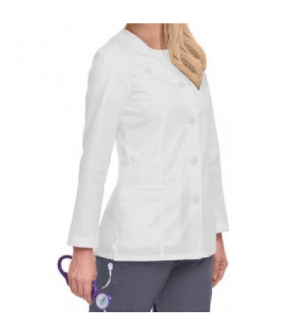 Landau Smart Stretch womens scrub jacket - White - 3X