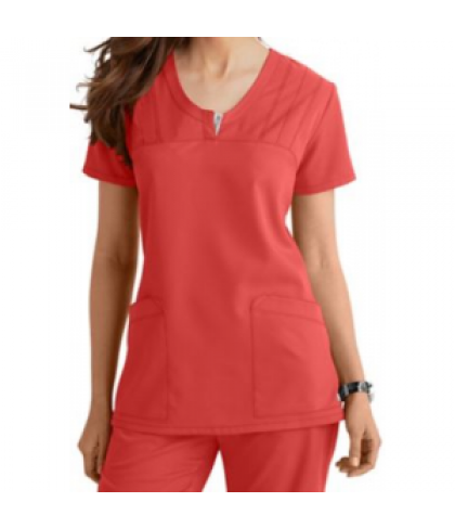 Greys Anatomy v-neck 2-pocket scrub top - Nectarine - 3X