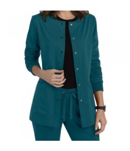 Greys Anatomy 4 pocket snap front scrub jacket - Bahama - XS