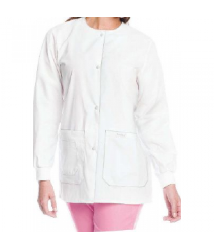 Landau tie back warmup jacket - White - M