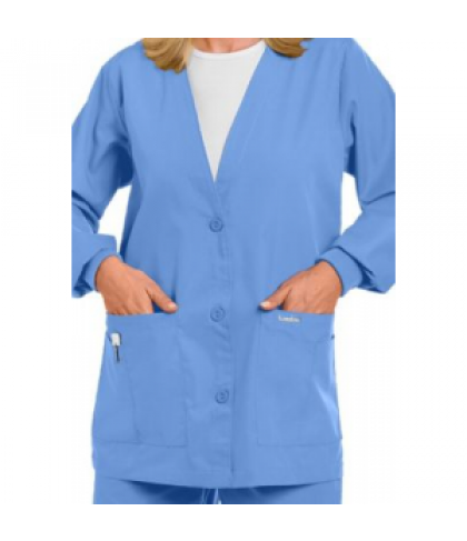 Landau V-neck scrub jacket - Ceil - S