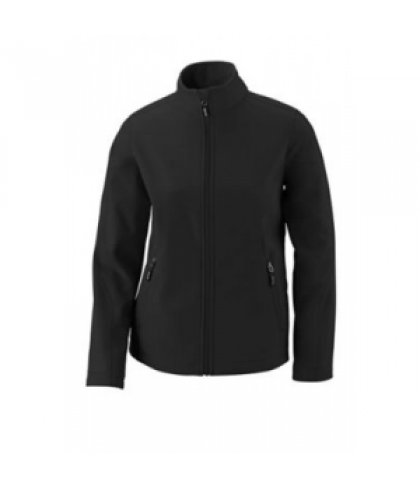Womens 2-layer fleece bonded soft shell jacket - Black - M