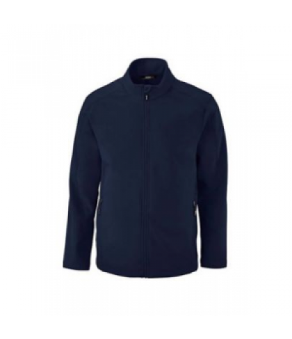 Mens 2-layer fleece bonded soft shell jacket - Navy - S