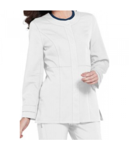 Urbane Ultimate Mindi snap-front scrub jacket - White - XXS