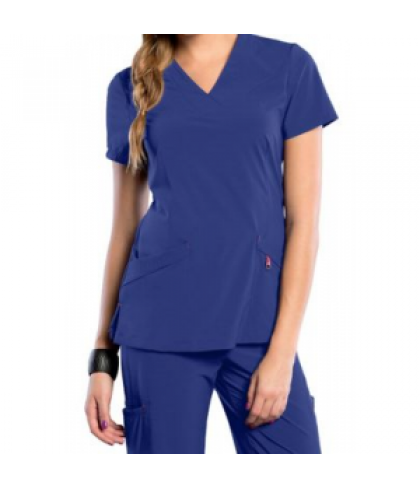 Smitten mock wrap scrub top - Galaxy - XXS