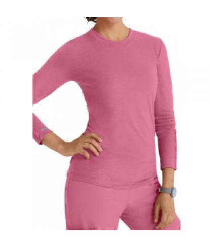 Greys Anatomy Signature long sleeve crew neck tee - Rose - 2X