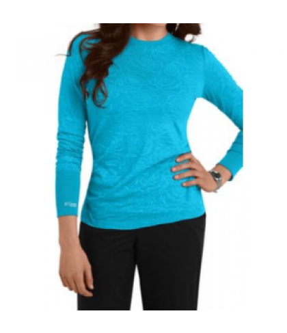 Greys Anatomy Meredith long sleeve burnout scrub tee - Turquoise - L