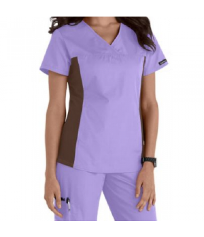 Cherokee Flexibles crossover scrub top - Orchid - M
