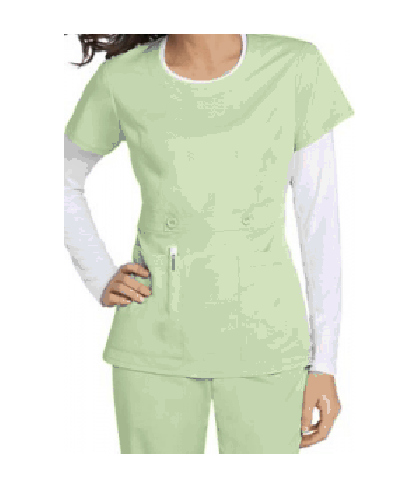 NrG by Barco scoop neck scrub top - Key Lime - 2X